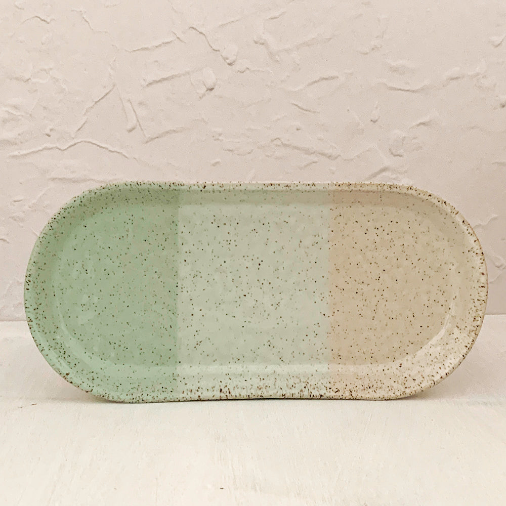 NEW - Seasonal Color - Brighter Days Small Oval Stoneware Platter