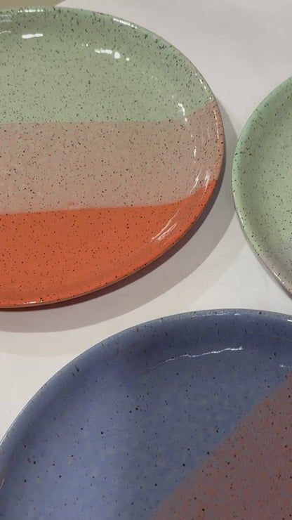 Brighter Days Large Stoneware Plate - Available in Assorted Colors