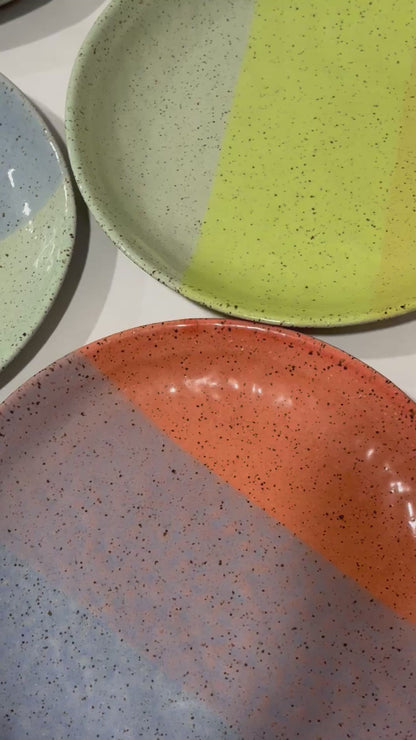 Brighter Days Small Stoneware Plate - Available in Assorted Colors